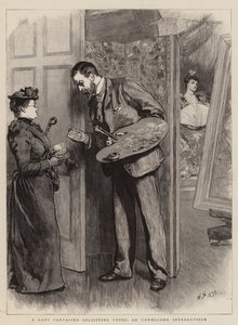Une Dame Canvasser sollicitant des Votes, une Interruption Indésirable - William Small